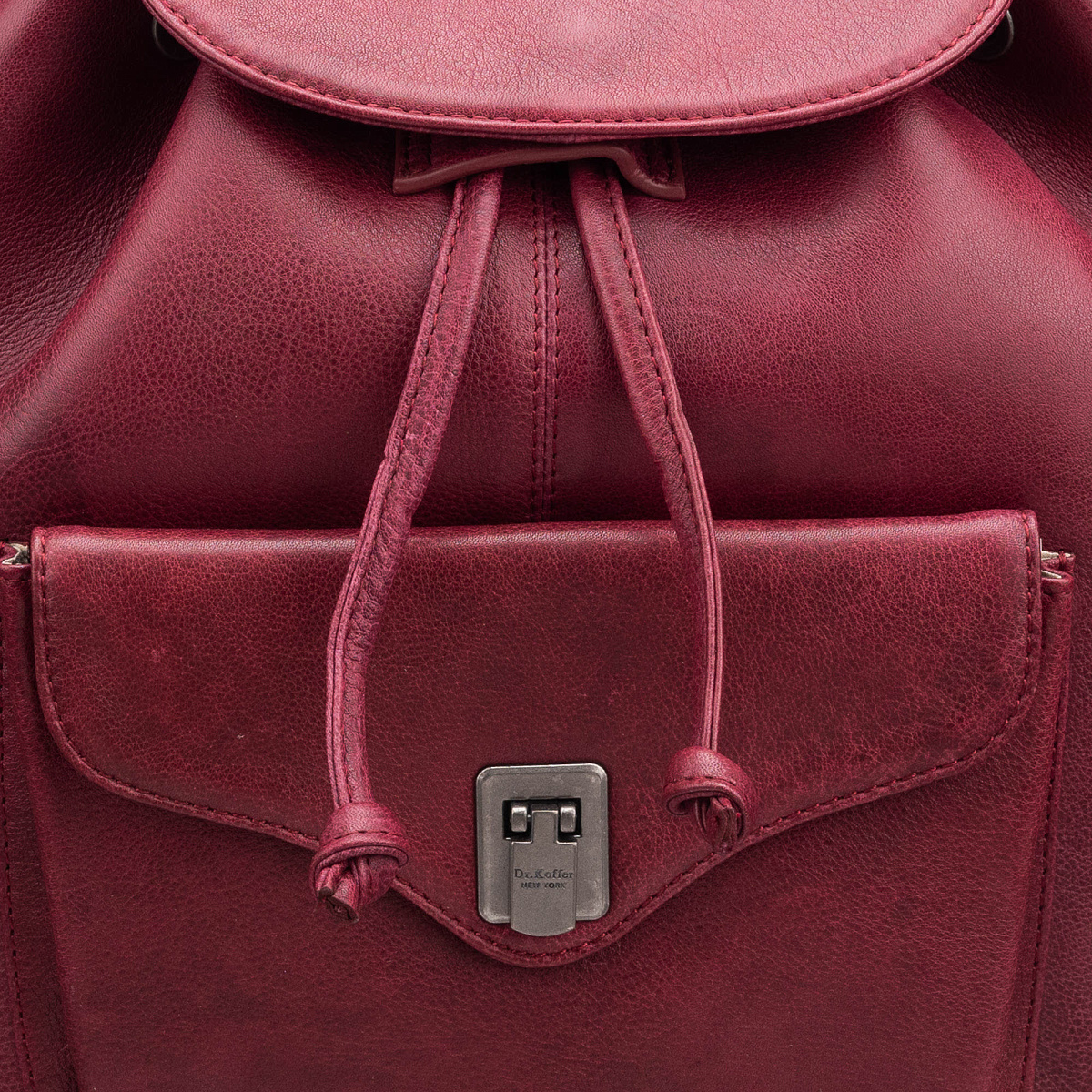 Рюкзак Dr.Koffer из натуральной кожи бордовый