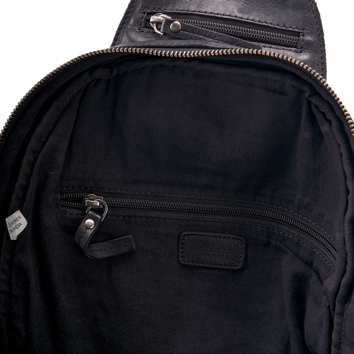 Рюкзак Dr.Koffer из натуральной кожи черный