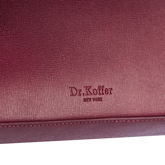 Женская сумка  Dr. Koffer из натуральной кожи бордовая