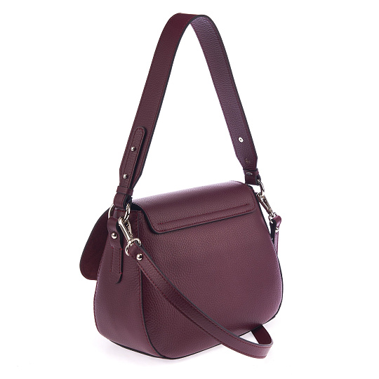 Женская сумка Dr. Koffer из натуральной кожи бордовая