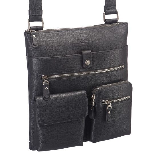 Сумка через плечо Dr.Koffer из натуральной кожи серая