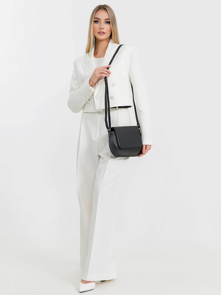 Женская сумка Dr.Koffer из натуральной кожи чёрная