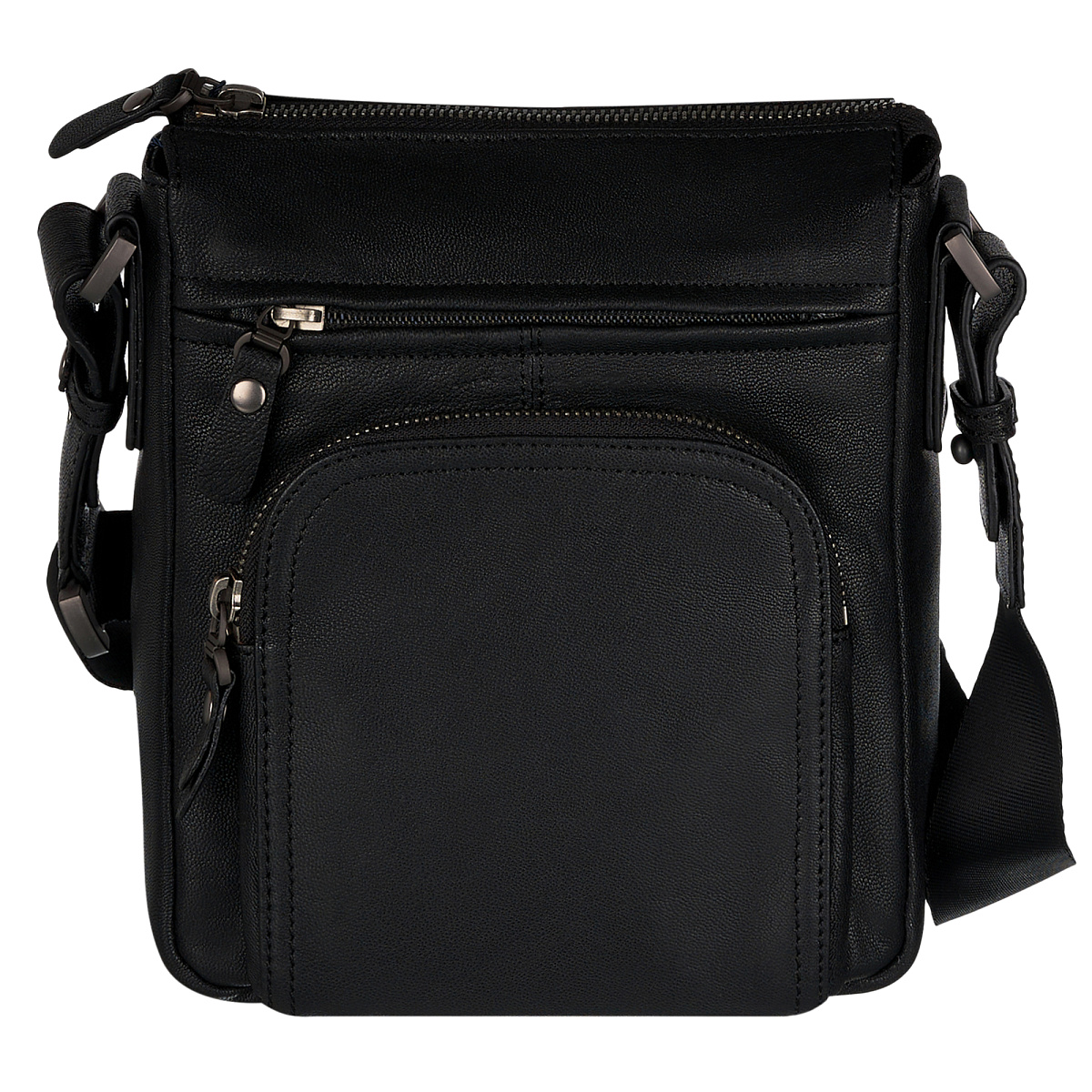 Сумка через плечо Dr.Koffer из натуральной кожи черная