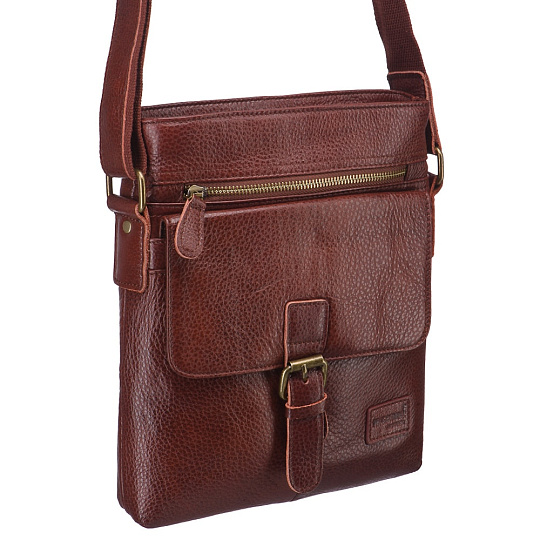 Сумка через плечо Dr.Koffer из натуральной кожи коричневая