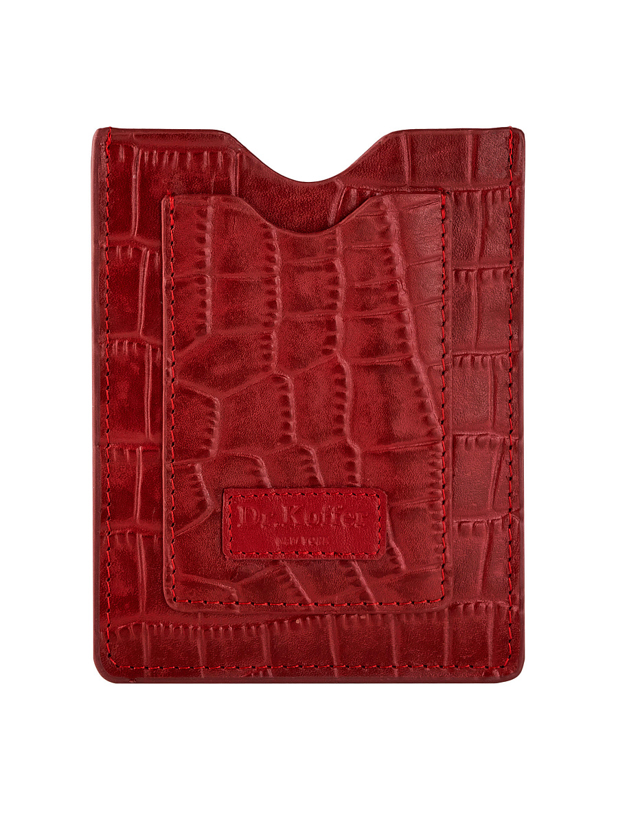 Кредитница Dr.Koffer из натуральной кожи красная
