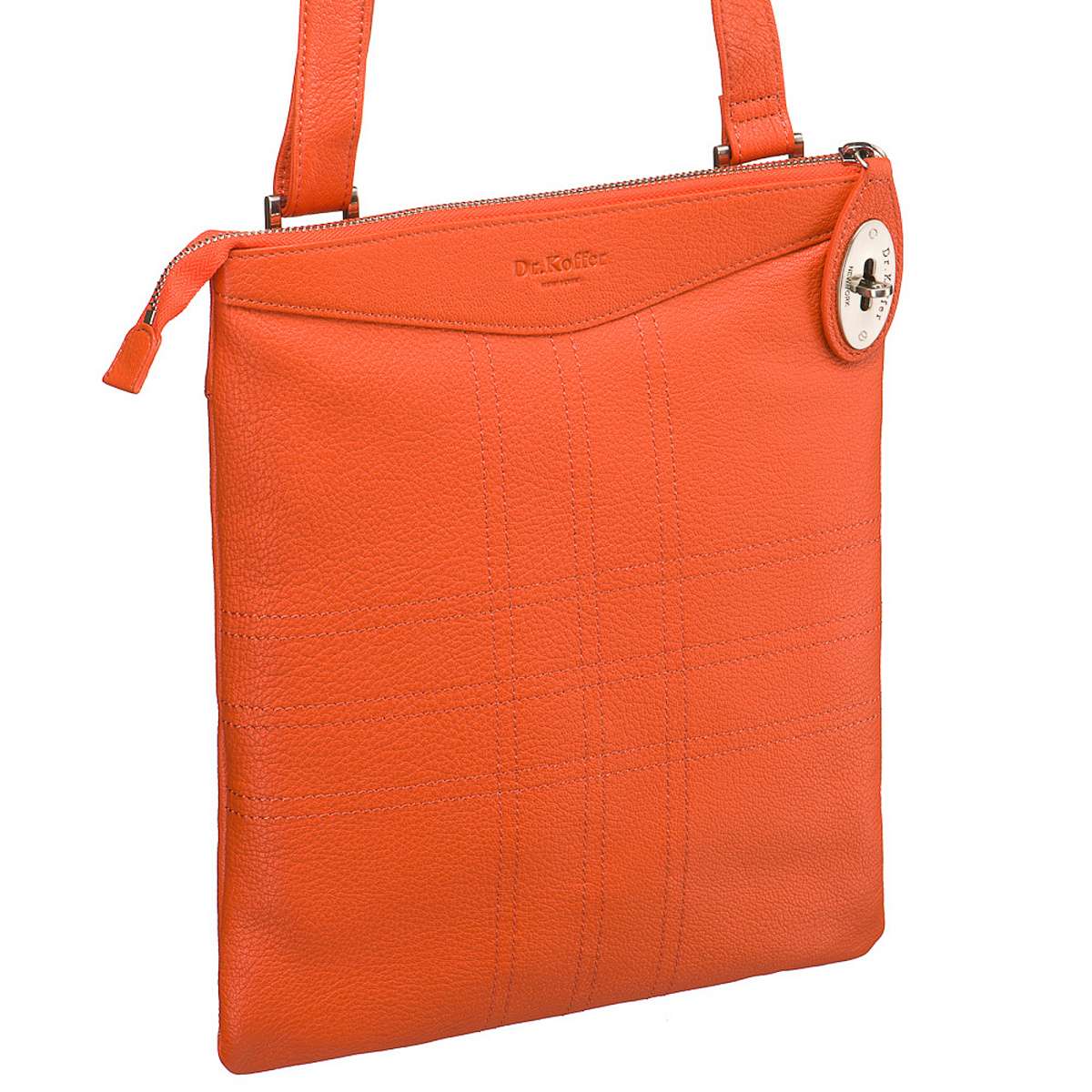 Сумка через плечо Dr.Koffer из натуральной кожи розовая