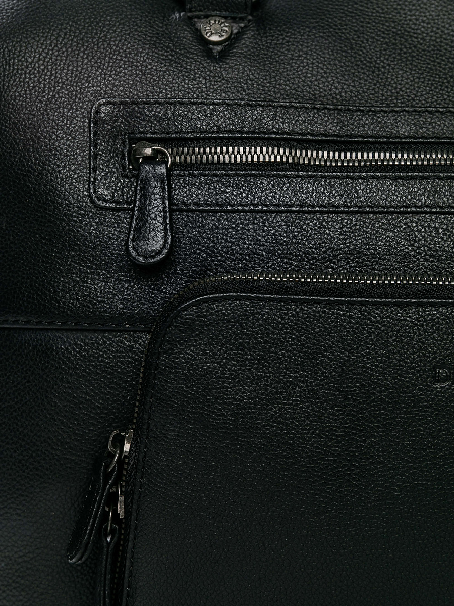 Деловая сумка Dr.Koffer из натуральной кожи черная