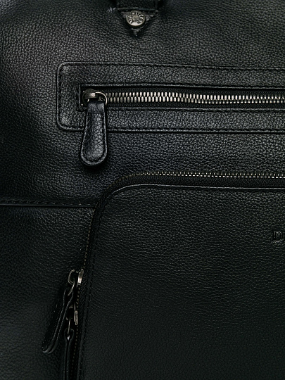 Деловая сумка Dr.Koffer из натуральной кожи черная