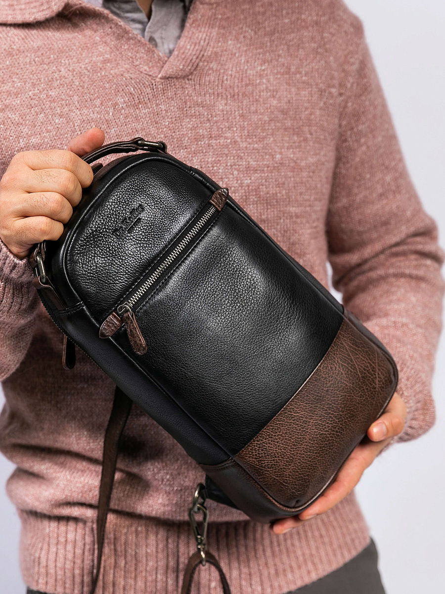 Рюкзак Dr. Koffer из натуральной кожи черный