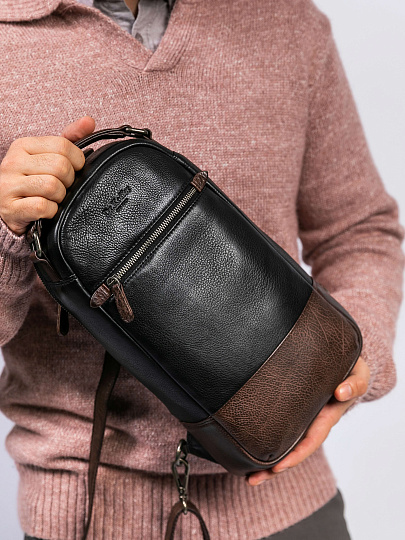 Рюкзак Dr. Koffer из натуральной кожи черный