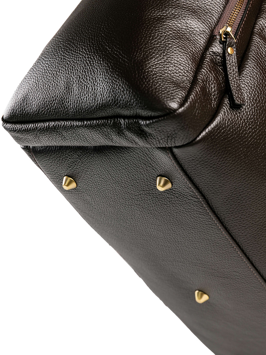 Дорожная сумка Dr. Koffer из натуральной кожи коричневая