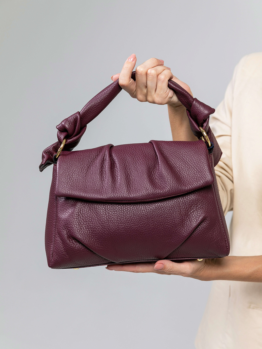 Женская сумка Dr.Koffer из натуральной кожи бордовая