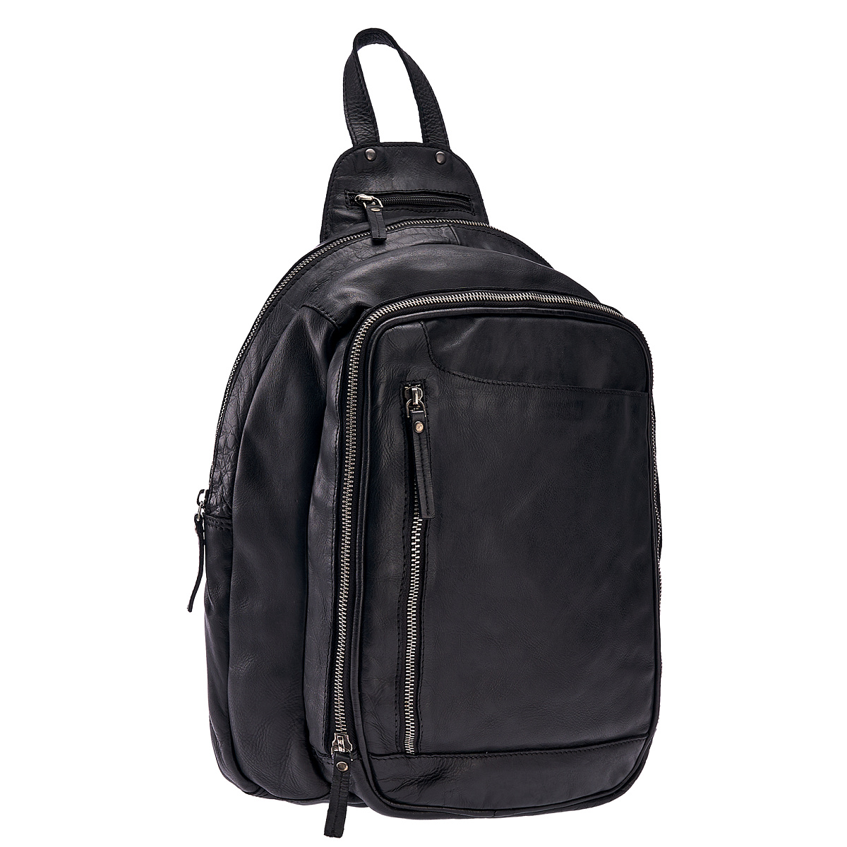 Рюкзак Dr.Koffer из натуральной кожи черный