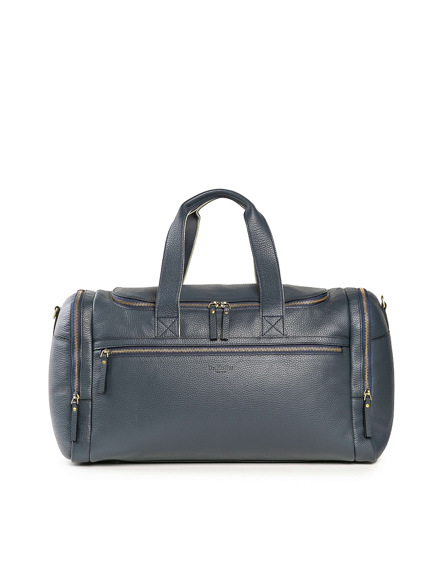 Дорожная сумка Dr. Koffer из натуральной кожи синяя