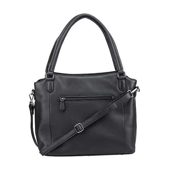 Женская сумка Dr.Koffer из натуральной кожи чёрная