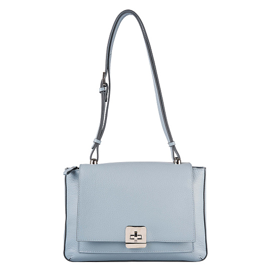 Женская сумка Dr. Koffer из натуральной кожи голубая