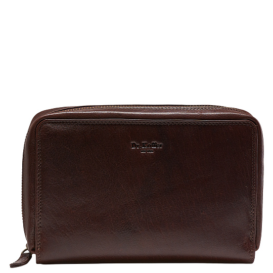 Сумка барсетка из натуральной кожи Dr. Koffer коричневая