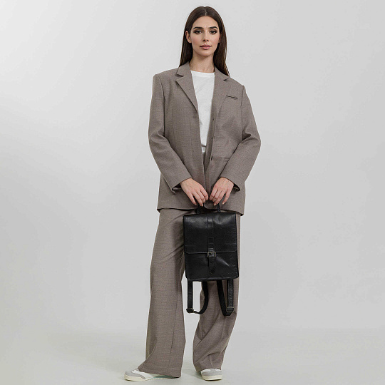 Рюкзак Dr.Koffer из натуральной кожи черный