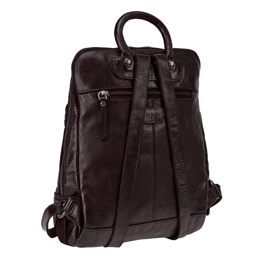 Рюкзак Dr.Koffer из натуральной кожи темно-коричневый