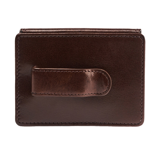 Визитница Dr.Koffer из натуральной кожи темно-коричневая