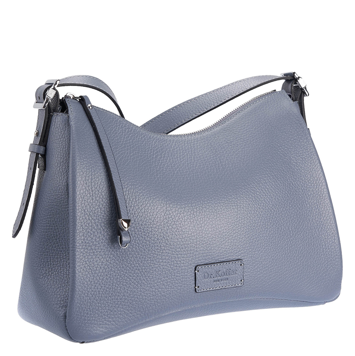 Женская сумка Dr. Koffer из натуральной кожи серая