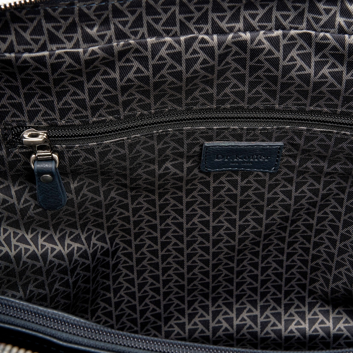 Деловая сумка Dr.Koffer из натуральной кожи синяя