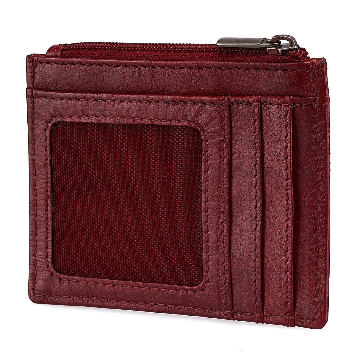 Кредитница Dr.Koffer из натуральной кожи бордовая