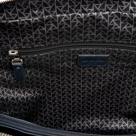 Деловая сумка Dr.Koffer из натуральной кожи синяя