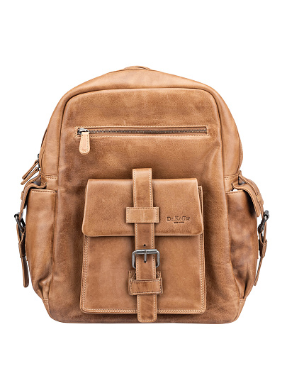 Рюкзак Dr.Koffer из натуральной кожи светло-коричневый