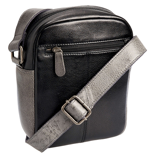 Сумка через плечо Dr.Koffer из натуральной кожи черная