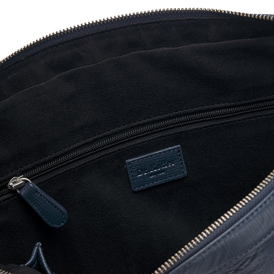 Деловая сумка Dr.Koffer из натуральной кожи синяя