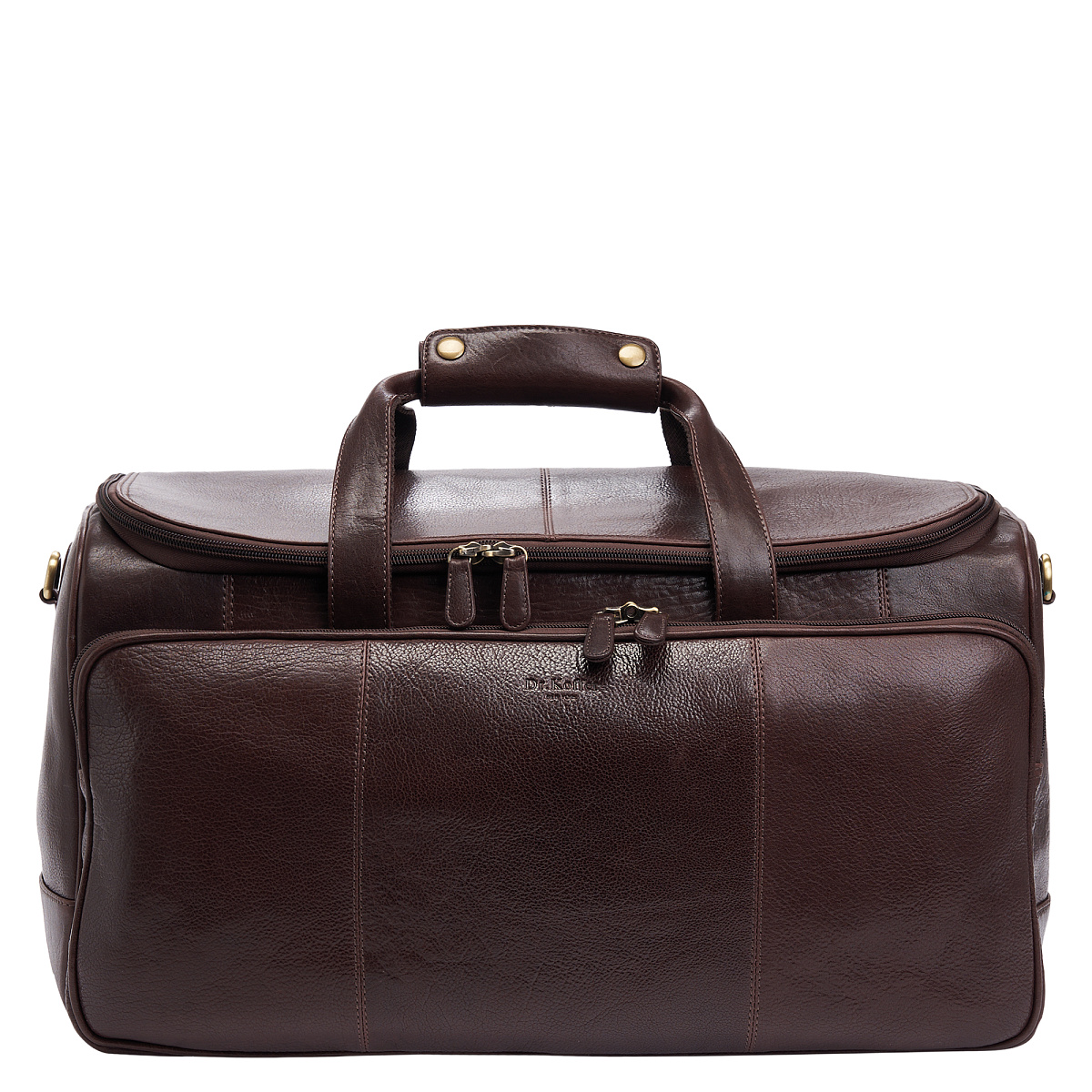 Сумка дорожная Dr.Koffer из натуральной кожи коричневая