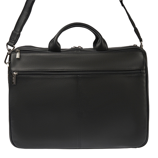 Деловая сумка Dr.Koffer из натуральной кожи черная