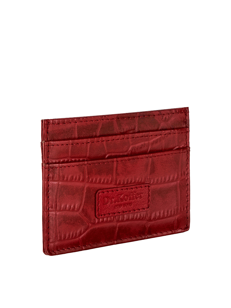 Кредитница Dr.Koffer из натуральной кожи красная