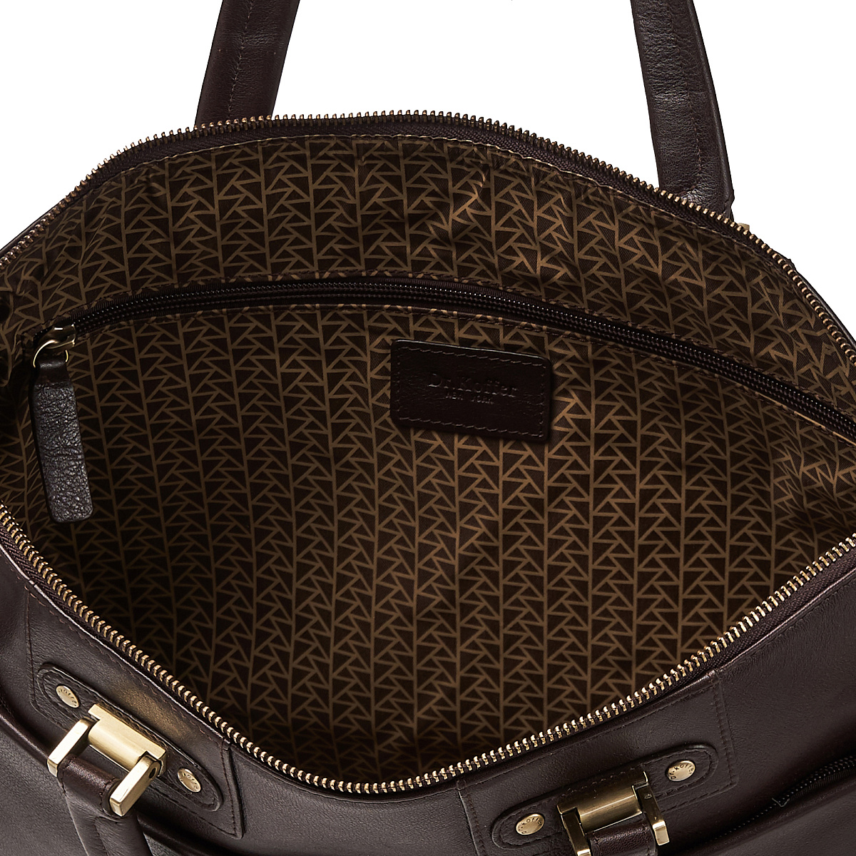 Деловая сумка Dr.Koffer из натуральной кожи темно-коричневая