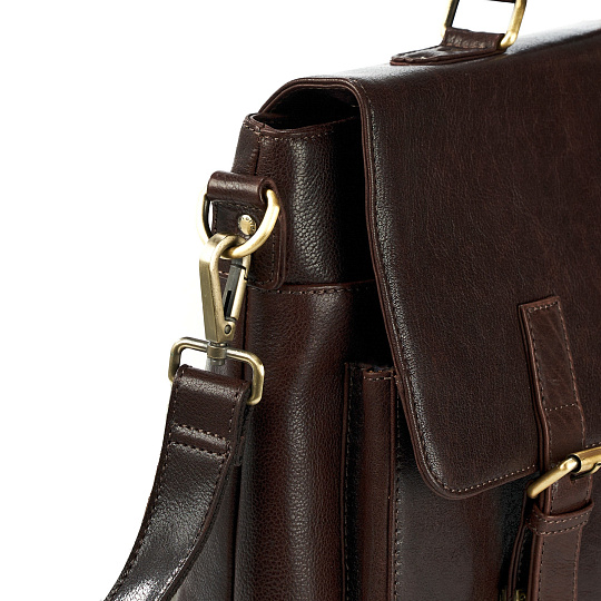 Портфель Dr.Koffer из натуральной кожи темно-коричневый