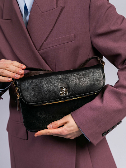 Женская сумка Dr. Koffer из натуральной кожи черная