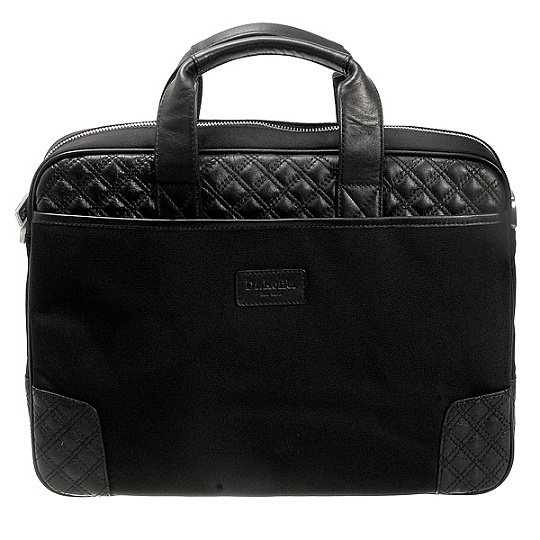Деловая сумка Dr.Koffer из нейлона и натуральной кожи
