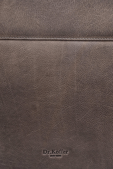 Сумка через плечо Dr. Koffer из натуральной кожи серая