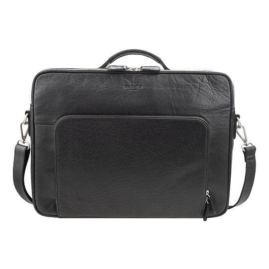 Деловая сумка Dr. Koffer из натуральной кожи черная