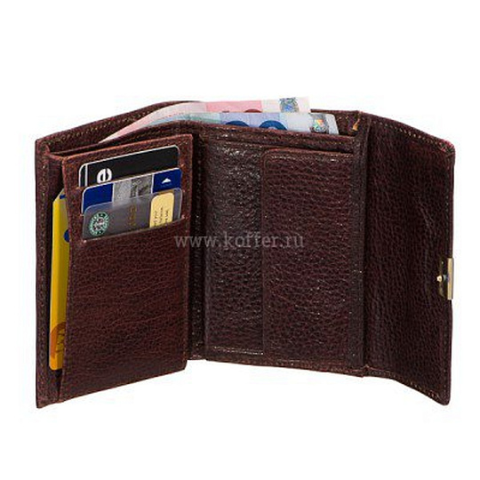 Портмоне Dr.Koffer из натуральной кожи коричневое