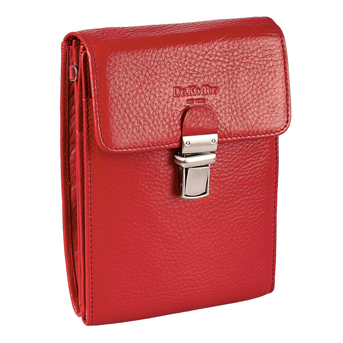 Деловая сумка Dr.Koffer из натуральной кожи красная