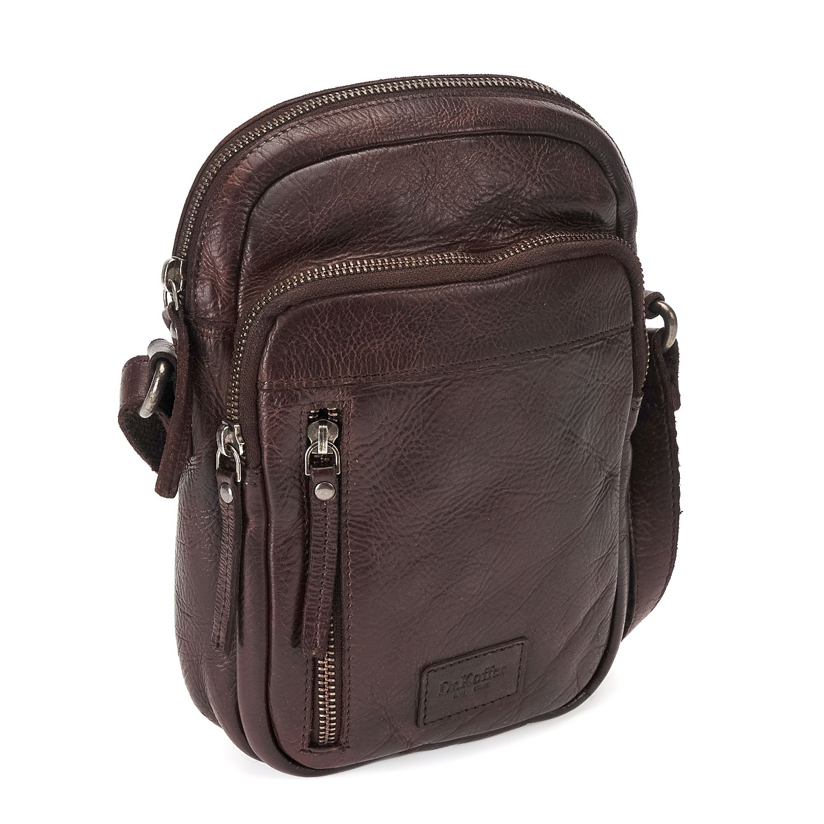 Сумка через плечо Dr.Koffer из натуральной кожи коричневая
