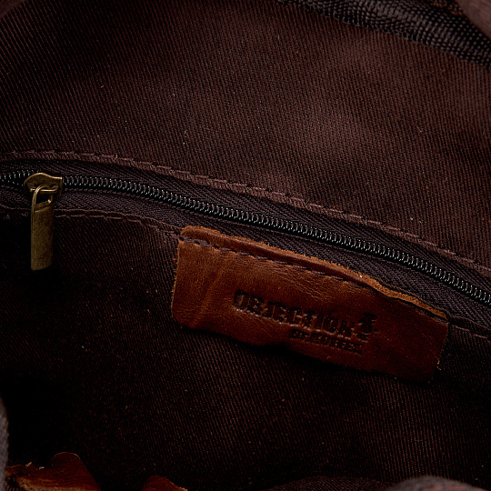 Сумка через плечо Dr.Koffer из натуральной кожи коричневая