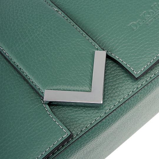 Женская сумка Dr. Koffer из натуральной кожи зеленая