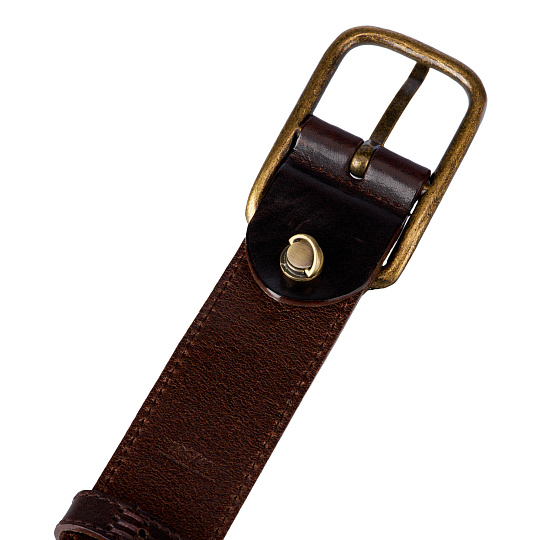 Ремень Dr. Koffer из натуральной кожи коричневый