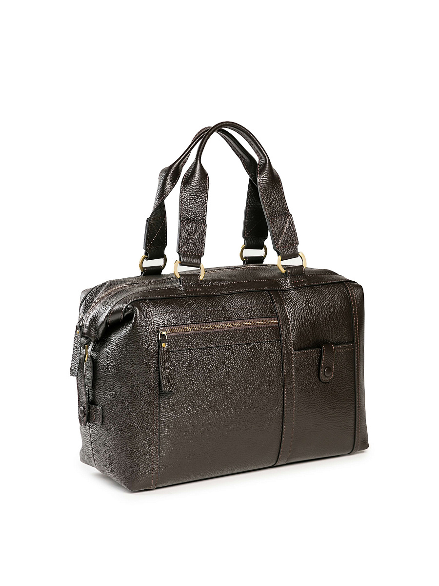 Дорожная сумка Dr. Koffer из натуральной кожи коричневая