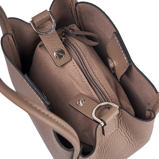 Женская сумка Dr. Koffer из натуральной кожи бежевая