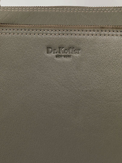 Женская сумка Dr.Koffer из натуральной кожи серая