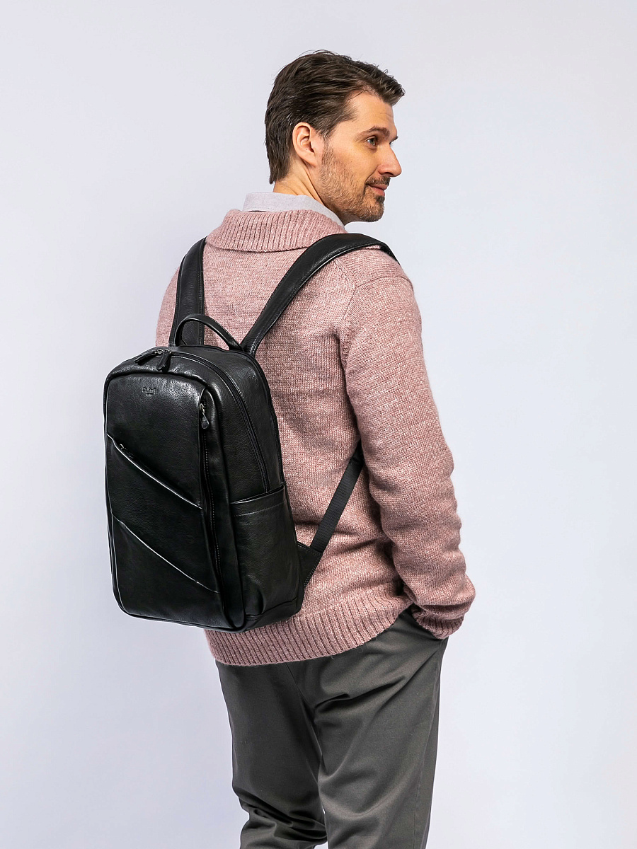 Рюкзак Dr. Koffer из натуральной кожи черный